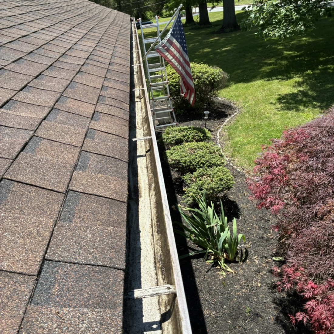 Cleared gutter line — Bucks County